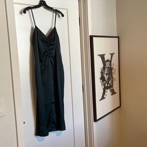 Brand new. Never worn. Express midi dress. Silk feeling material.